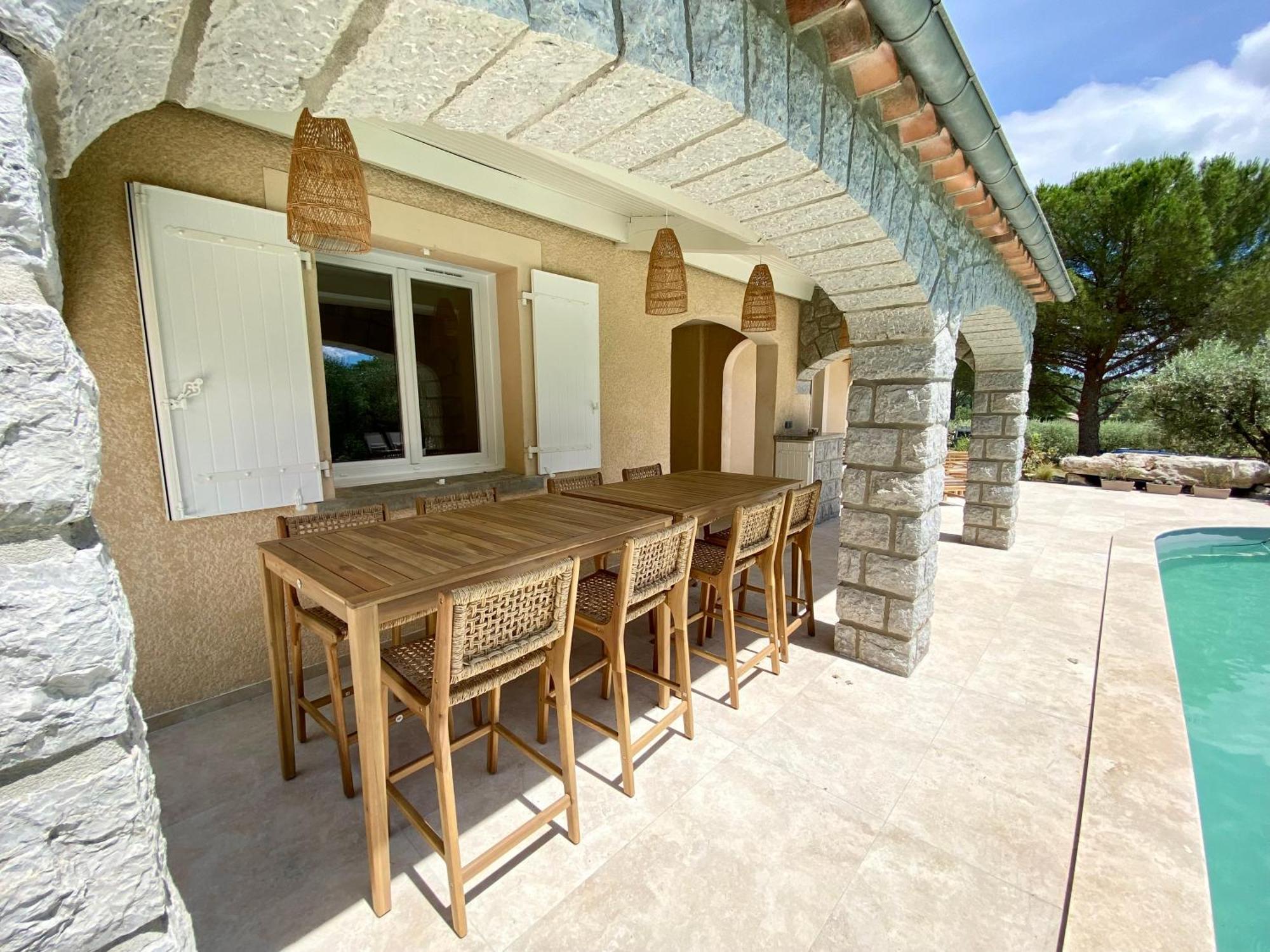 Maison Pour 12P, Piscine A Debordement Chauffee D'Avril A Octobre Inclus 吕奥姆 外观 照片